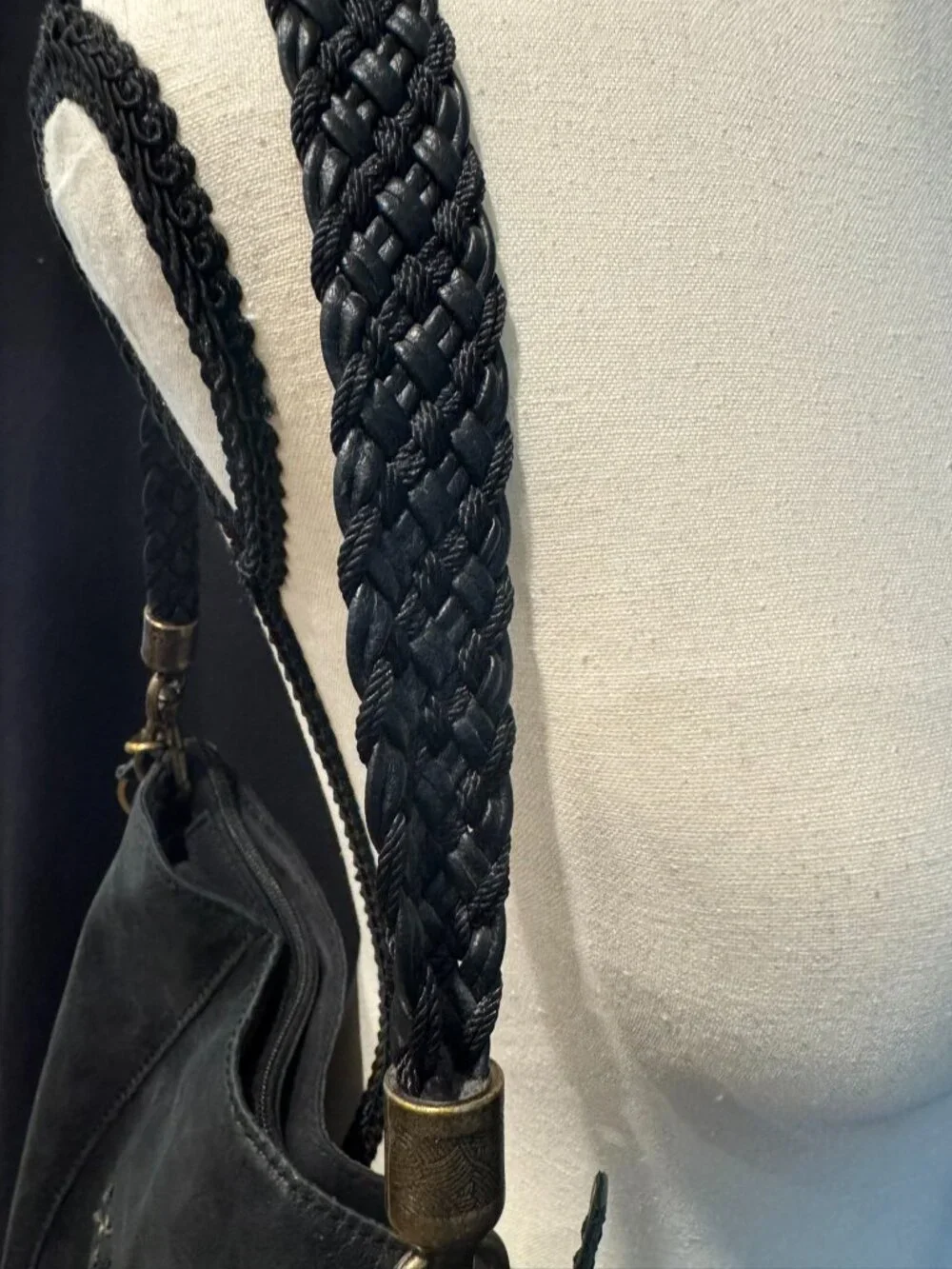 The Sak Black Leather Hobo Shoulder Bag